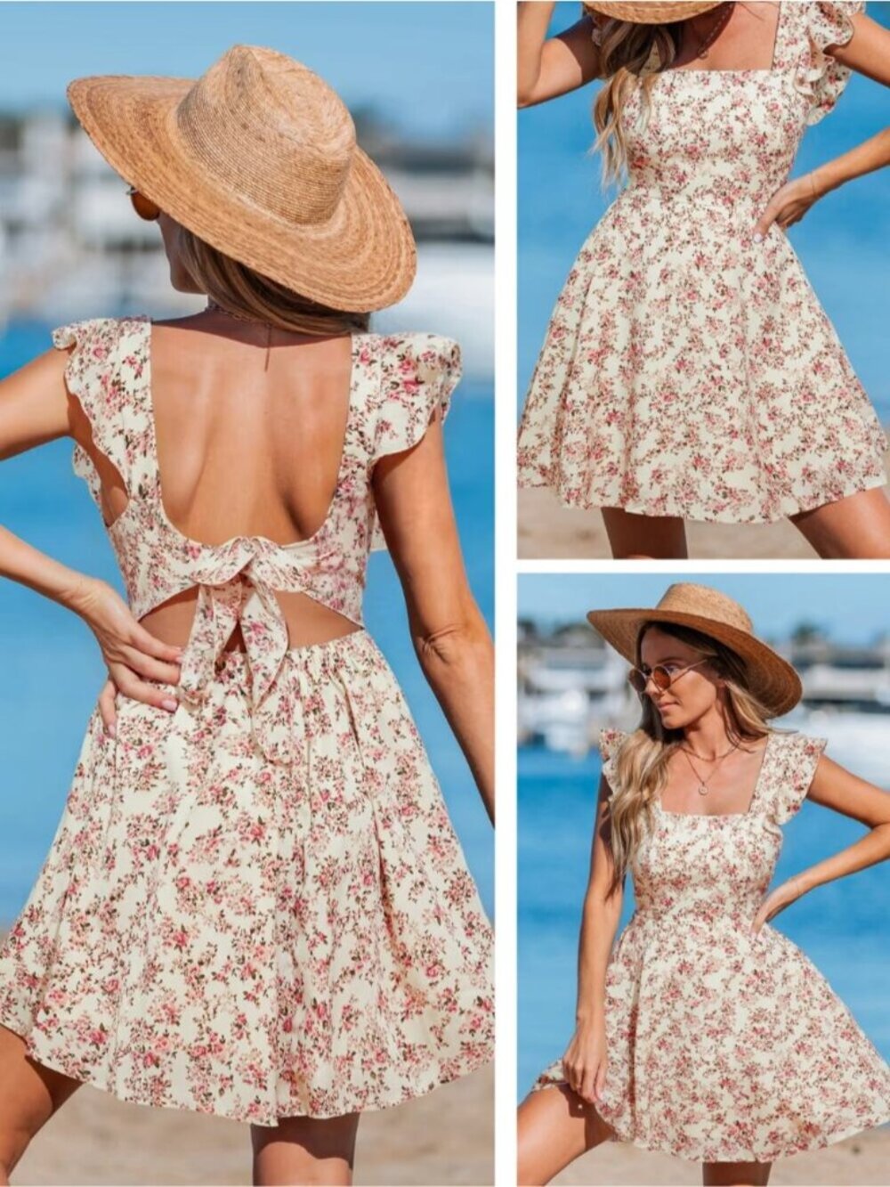 NWT CUPSHE Whimsical Blooms Floral Mini Dress Size Medium